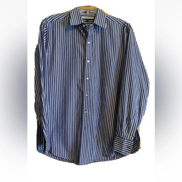 Tommy Hilfiger American Classics M Long Sleeve Mens Dress Shirt Blue St… - Picture 1 of 3
